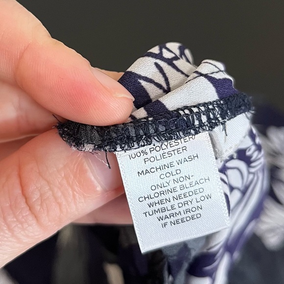 Ann Taylor Loft Purple Floral Print Blouse - Picture 9 of 11